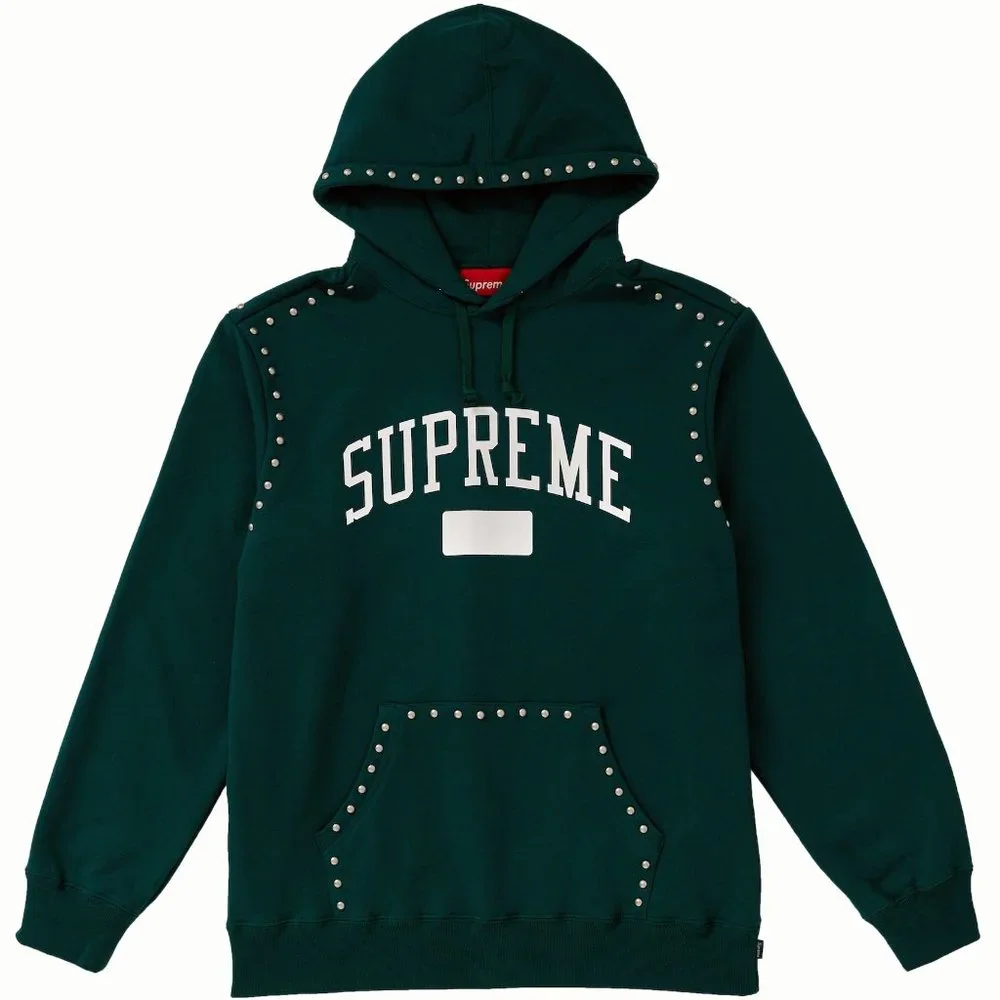 Supreme | Shirts | Supreme Studded Hooded Sweatshirt Fw8 Dark